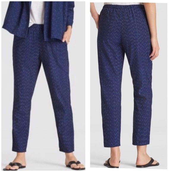 Eileen Fisher Pants - NWT Eileen Fisher organic cotton pullover tapered ankle pants indigo XS